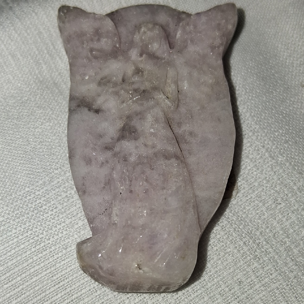 Carved Stone Angel Figurine